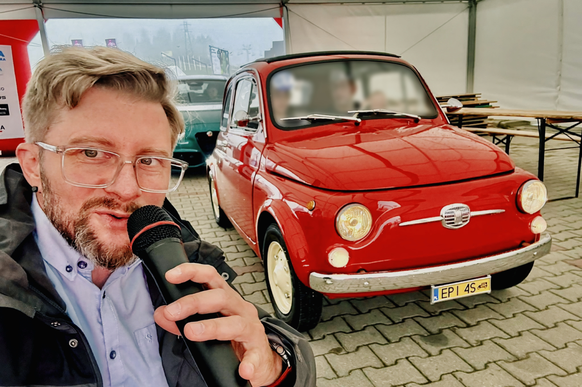 Krzysztof Witowski w przerwie wydarzenia motoryzacyjnego